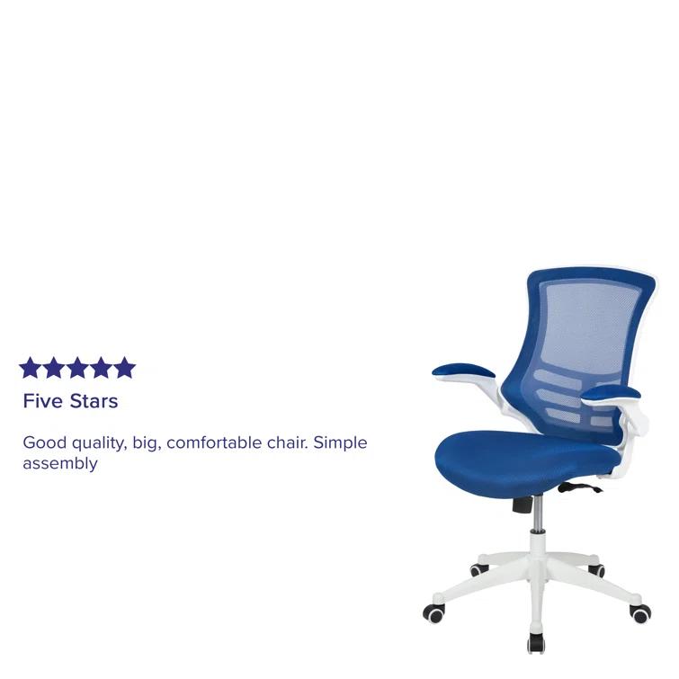 Jayetta Mid-Back Mesh Swivel Ergonomic Office Chair with Flip-Up Arms by Flash Furniture