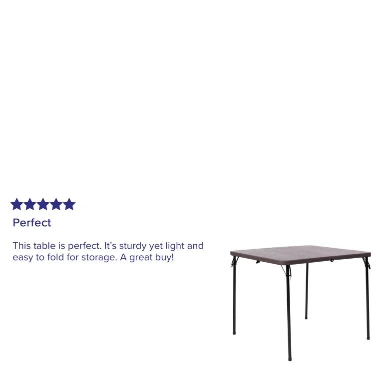 Noah 2.83' Square Plastic Folding Event Table with Carrying Handle by Flash Furniture