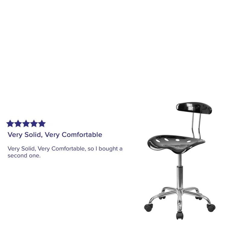 Flash Furniture Bonavant Adjustable Swivel Chair for Desk and Office with Tractor Seat