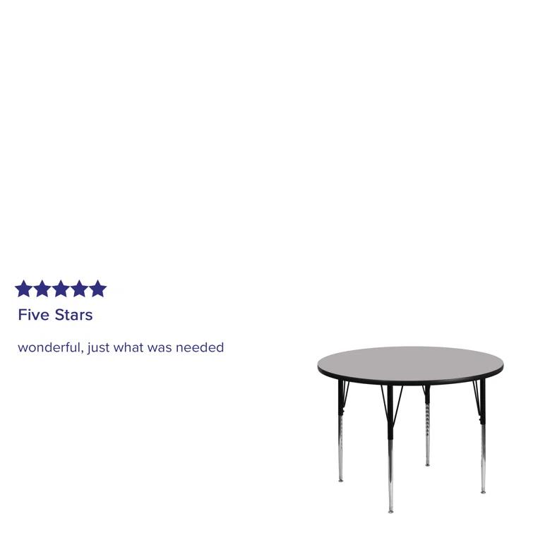 Flash Furniture Goddard 42'' Round Thermal Laminate Activity Table - Adjustable Legs