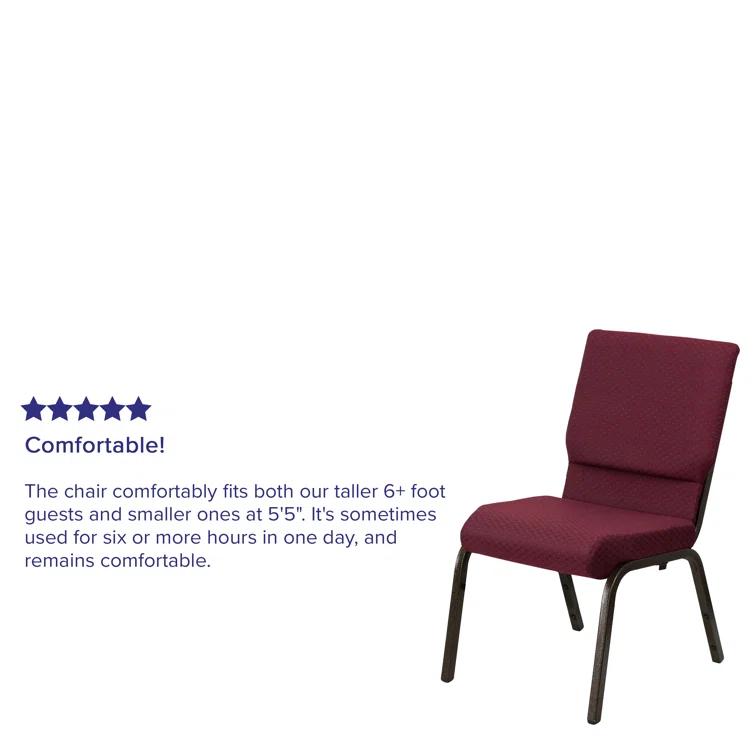 Flash Furniture Rayleigh Stackable Faux Leather Seat Waiting Room Chair with Metal Frame