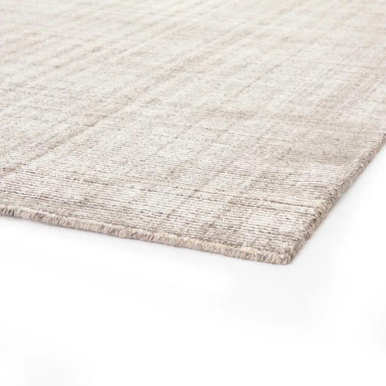 Handmade Transitional Brown/Cream Wool-Viscose Blend Area Rug, 6' x 9'