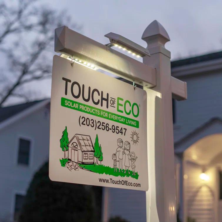 Touch of ECO LITEAGENT - Solar LED for Post & Sign Lighting - Includes Adjustable Mounting Bracket (Set of 2)