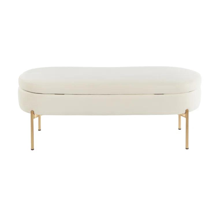 Averie Velvet Upholstered Storage Bench