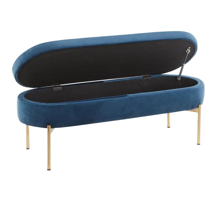 Averie Velvet Upholstered Storage Bench