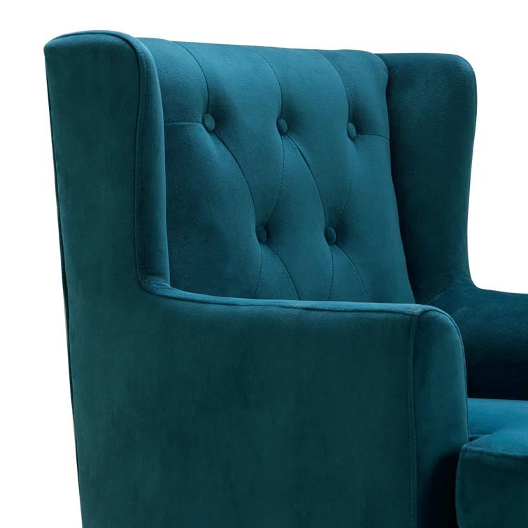 Elle Decor Celeste Tufted Velvet Accent Chair