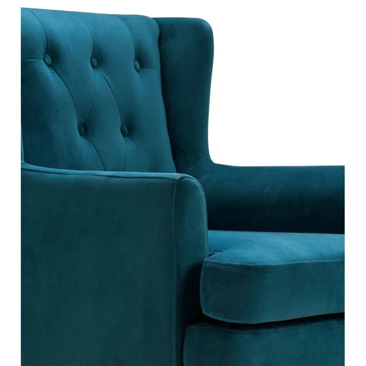 Elle Decor Celeste Tufted Velvet Accent Chair