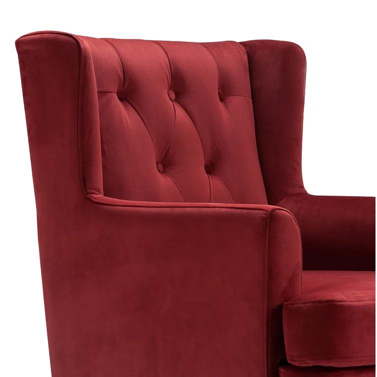 Elle Decor Celeste Tufted Velvet Accent Chair