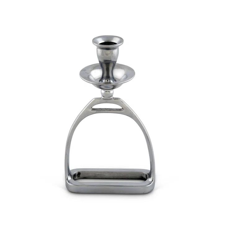 Arthur Court Designs Equestrian 8'' H Metal Tabletop Candlestick