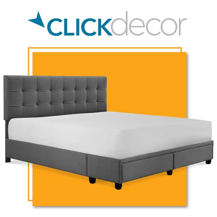 ClickDecor Langston Edmond Storage Bed with Adjustable Height Headboard