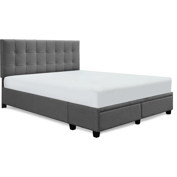 ClickDecor Langston Edmond Storage Bed with Adjustable Height Headboard