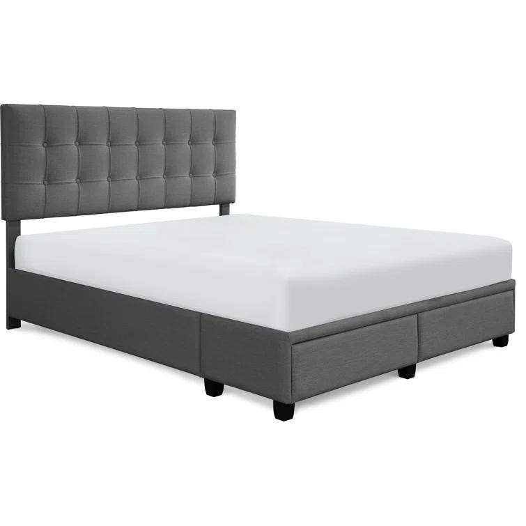 ClickDecor Langston Edmond Storage Bed with Adjustable Height Headboard