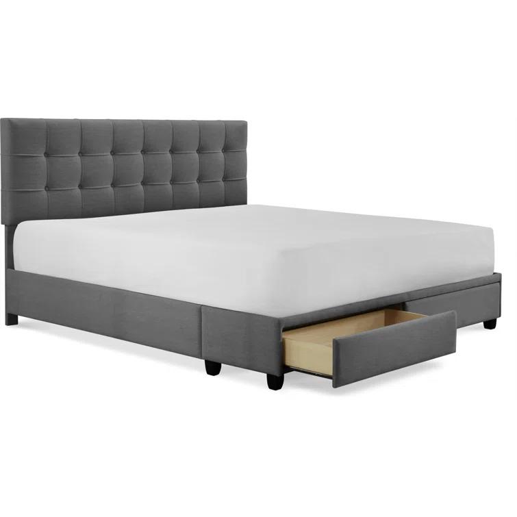 ClickDecor Langston Edmond Storage Bed with Adjustable Height Headboard