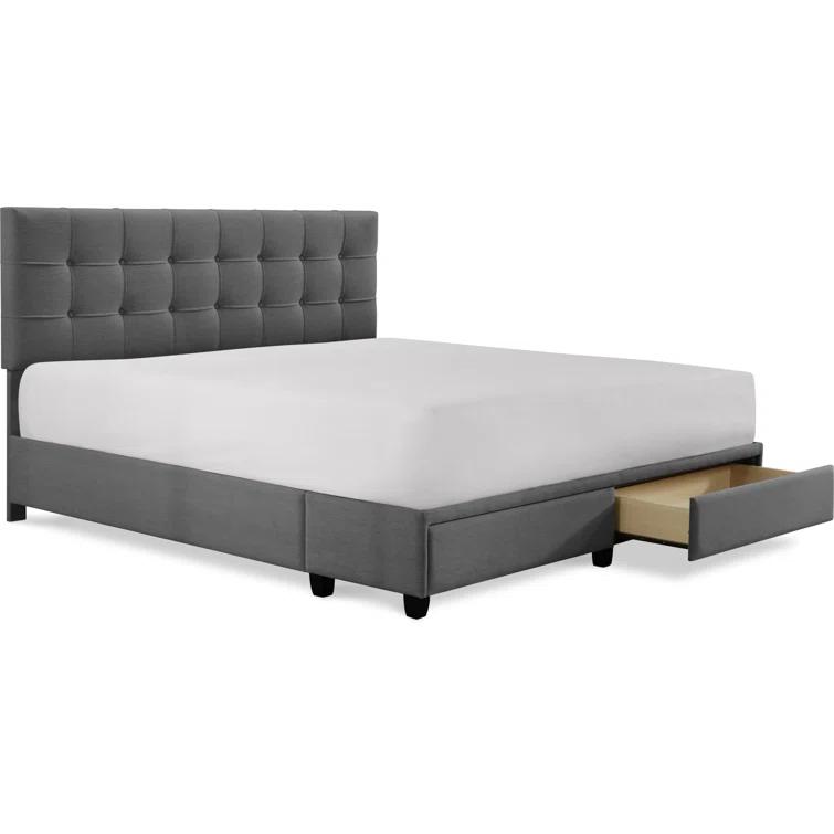 ClickDecor Langston Edmond Storage Bed with Adjustable Height Headboard