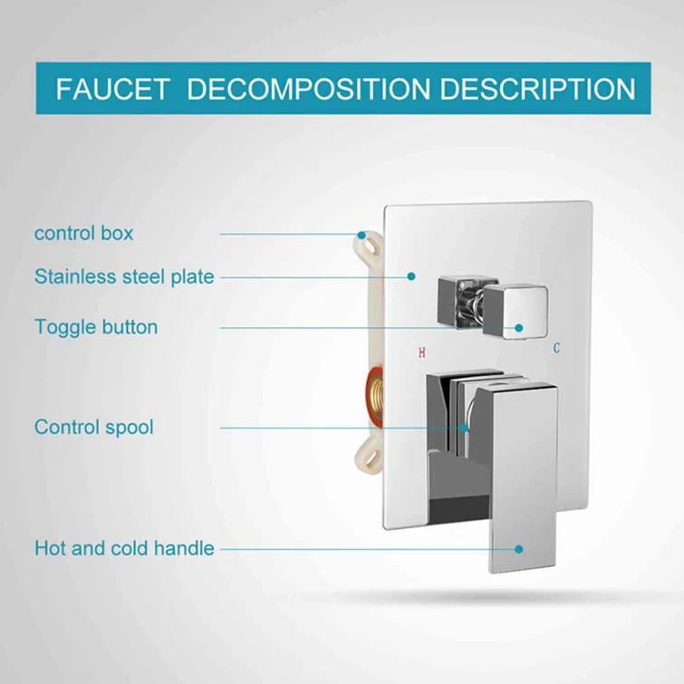 Calder Complete Shower System with Rough in-Valve
