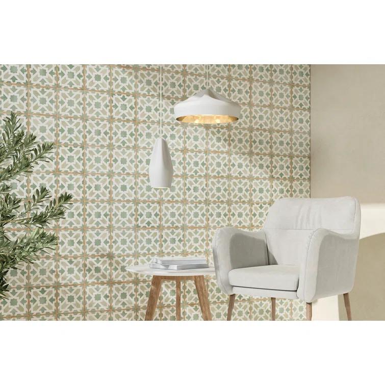 Casablanca 5" x 5" Ceramic Patterned Floor Use Tile