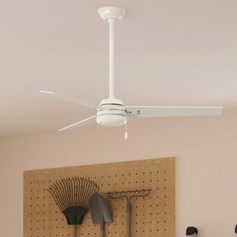 52" Cassius 3 - Blade Outdoor Standard Ceiling Fan with Pull Chain