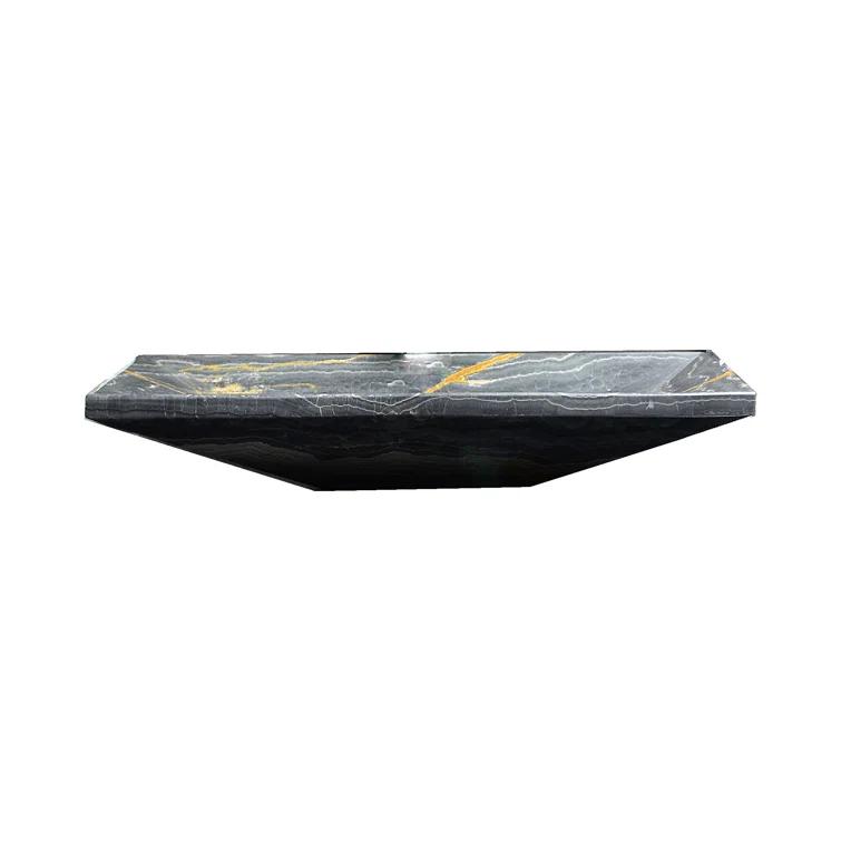 AA Warehousing 13'' Gray Stone Rectangular Bathroom Sink
