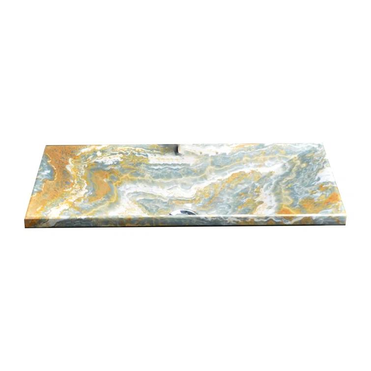 AA Warehousing 13'' Stone Rectangular Bathroom Sink