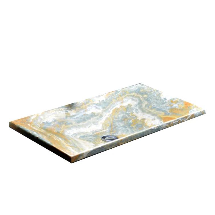 AA Warehousing 13'' Stone Rectangular Bathroom Sink