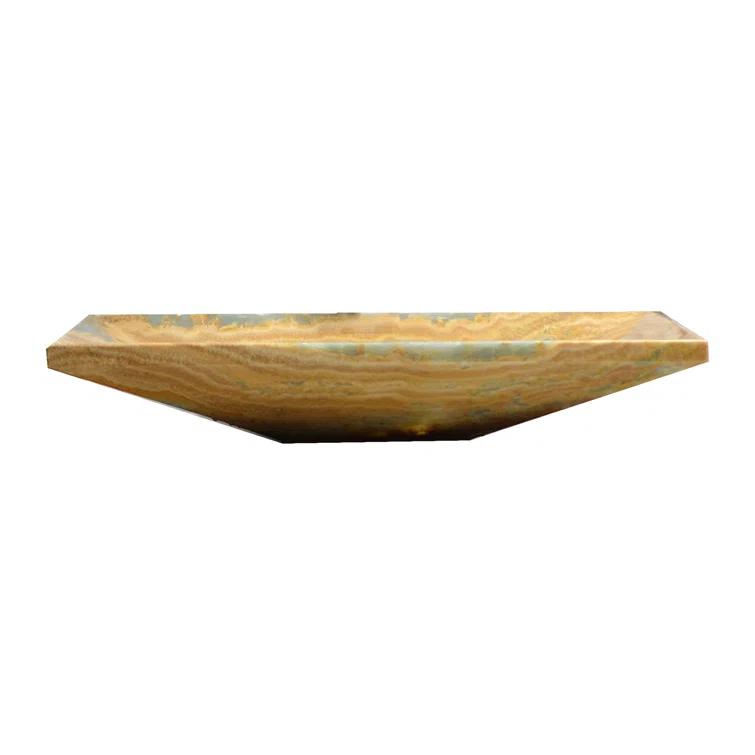 AA Warehousing 13'' Stone Rectangular Bathroom Sink