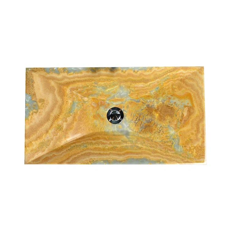 AA Warehousing 13'' Stone Rectangular Bathroom Sink