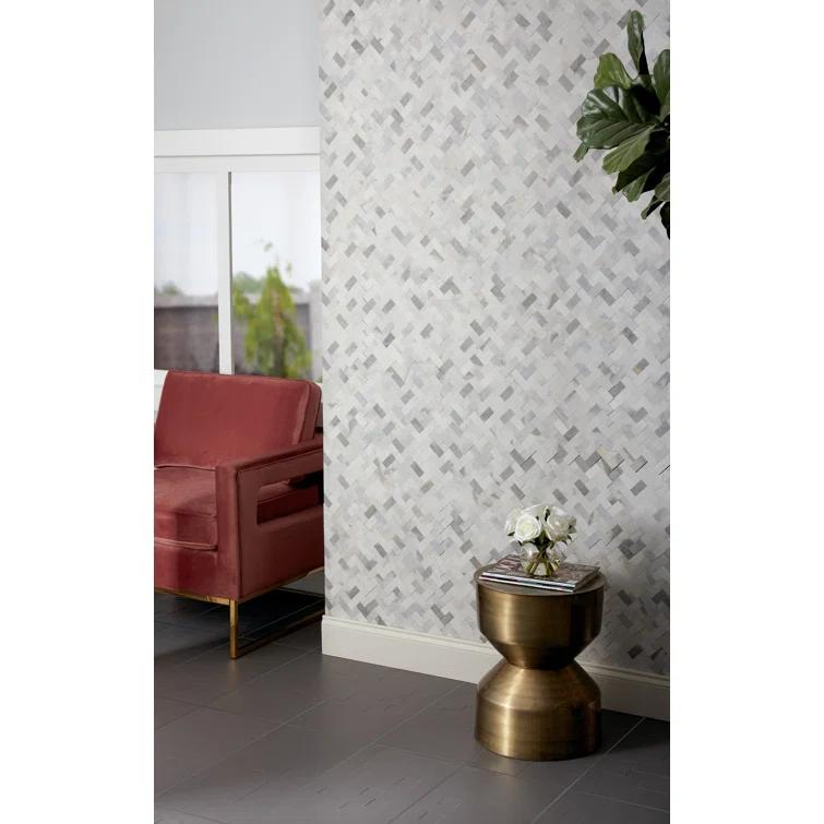Minute Mosaix Natural Stone Herringbone Mosaic Sheet Floor &Wall Tile