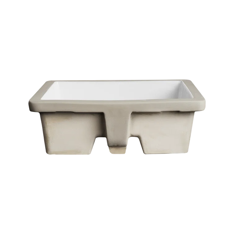 DeerValley Ursa 20" X 15.6" Rectangular Vitreous China Undermount Bathroom Sink with Overflow