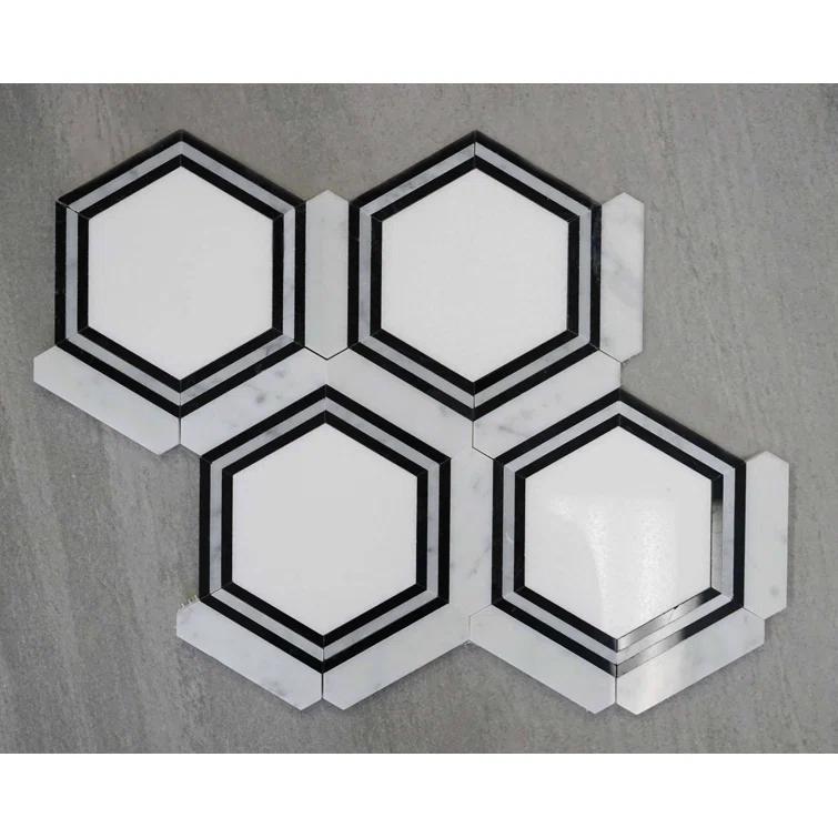 Marble Honeycomb Mosaic Wall & Floor Tile