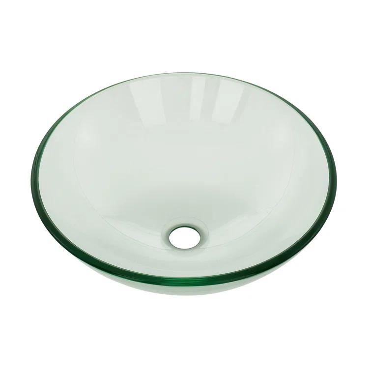 Cascade 16.5 Glass Vessel Sink with Faucet