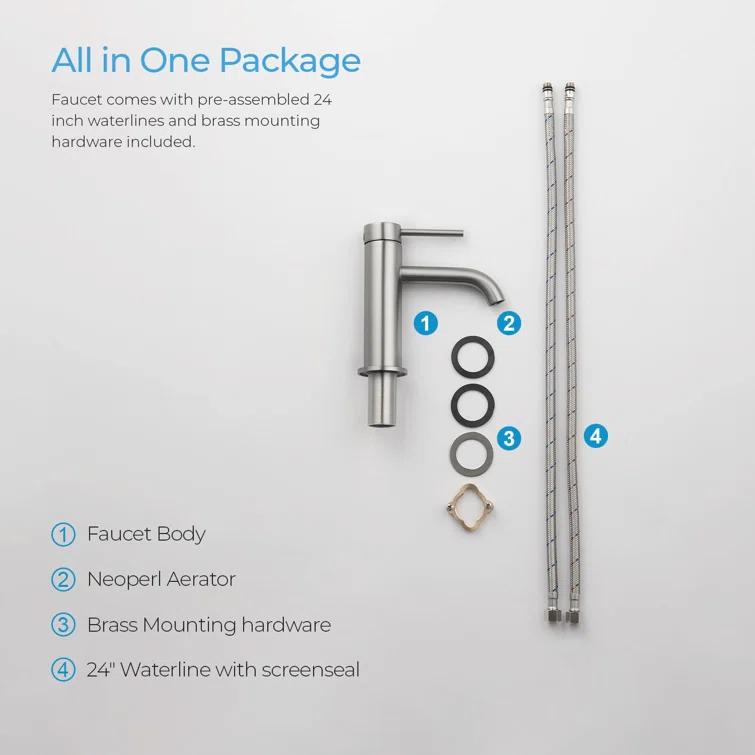 Circular Single-Hole Single-handle Bathroom Faucet