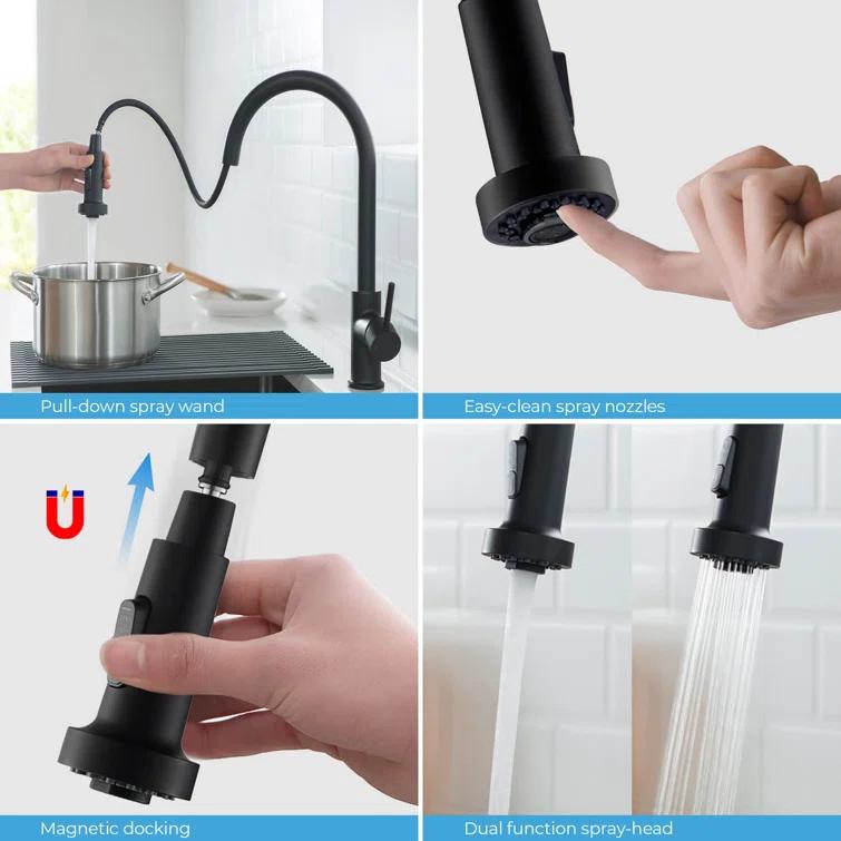 KIBI Casa Pull Down Kitchen Faucet