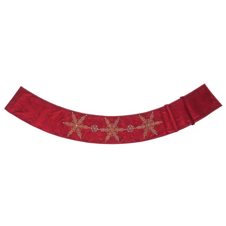 Snowflakes Handmade Adjustable Velvet Christmas Tree Collar