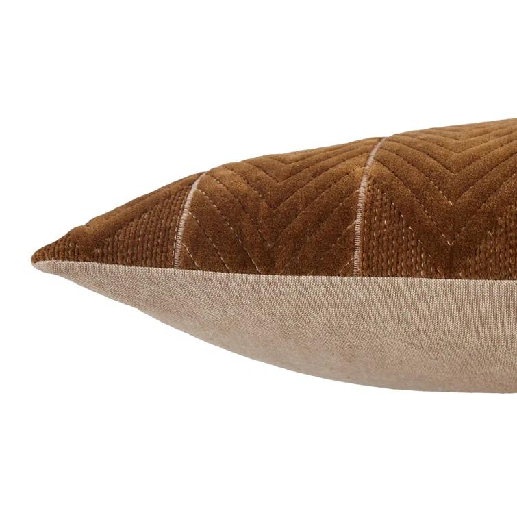 Floretta Embroidered Cotton Lumbar Throw Pillow