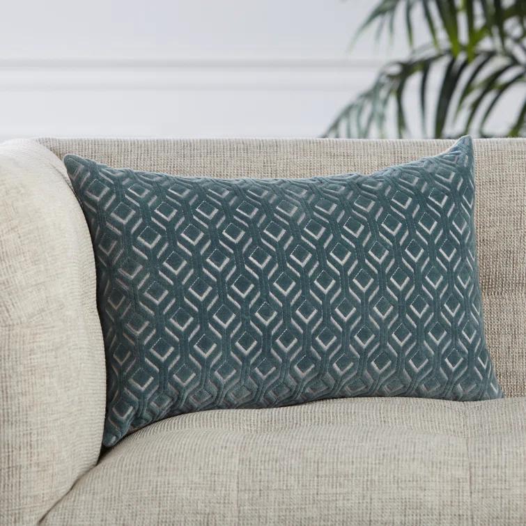 Ryans Embroidered Cotton Lumbar Throw Pillow