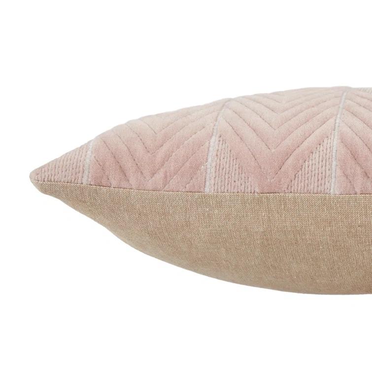 Floretta Embroidered Cotton Lumbar Throw Pillow