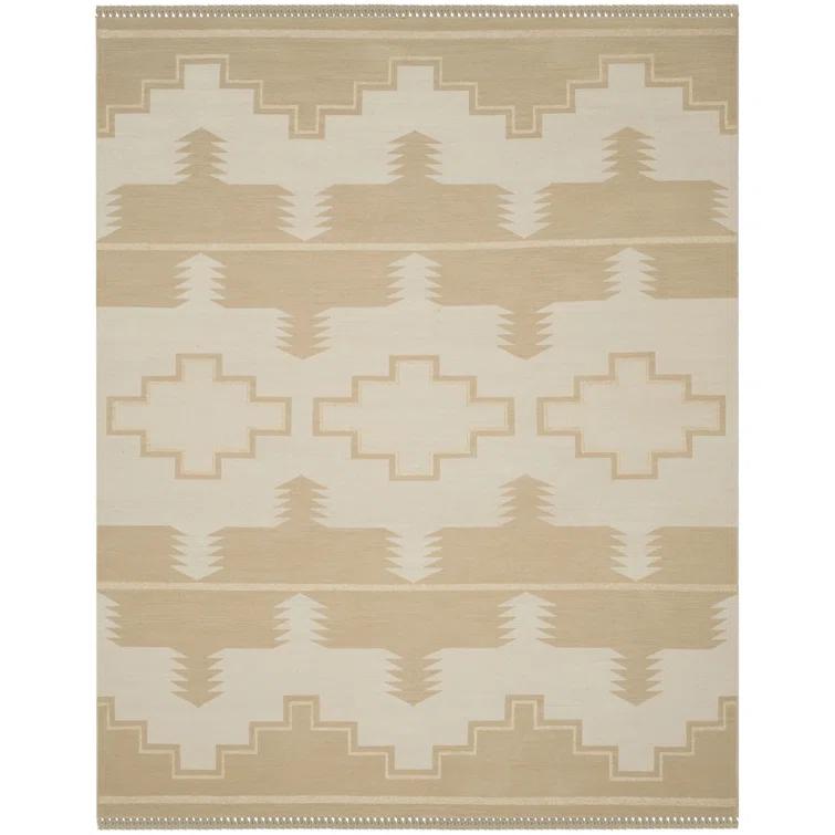 Desert Cream Hand-Knotted Wool-Cotton 9' x 12' Area Rug