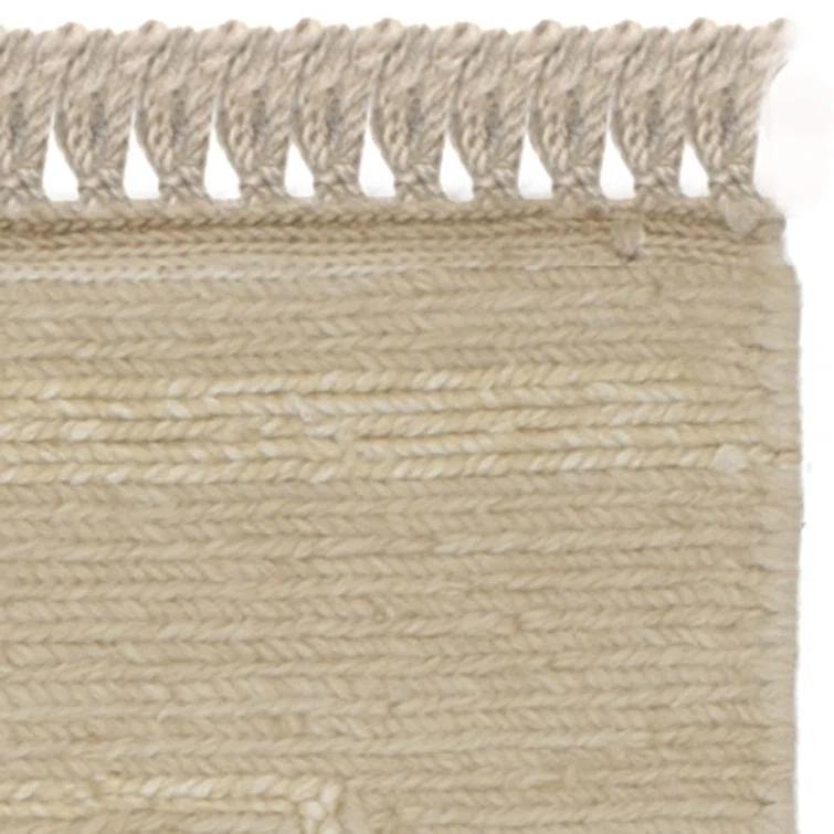 Desert Cream Hand-Knotted Wool-Cotton 9' x 12' Area Rug