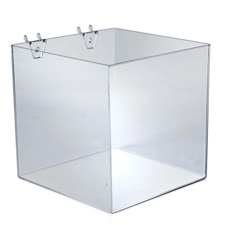 8" Cube Bin for Pegboard or Slatwall, 4-Pack