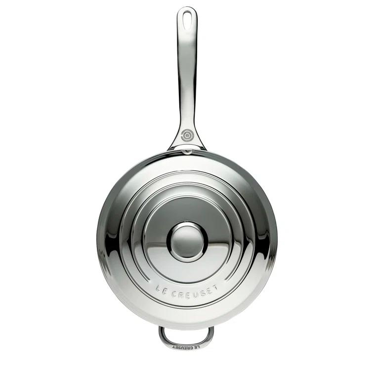 Le Creuset Stainless Steel Saucier Pan with Lid