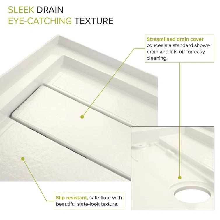 60'' W 32'' D Rectangular Single Shower Base