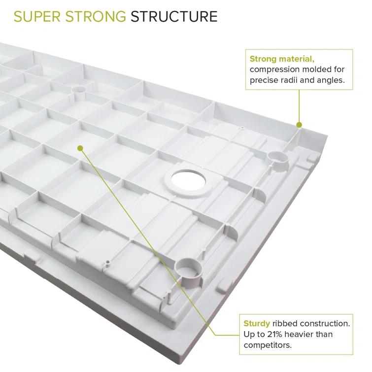60'' W 32'' D Rectangular Single Shower Base
