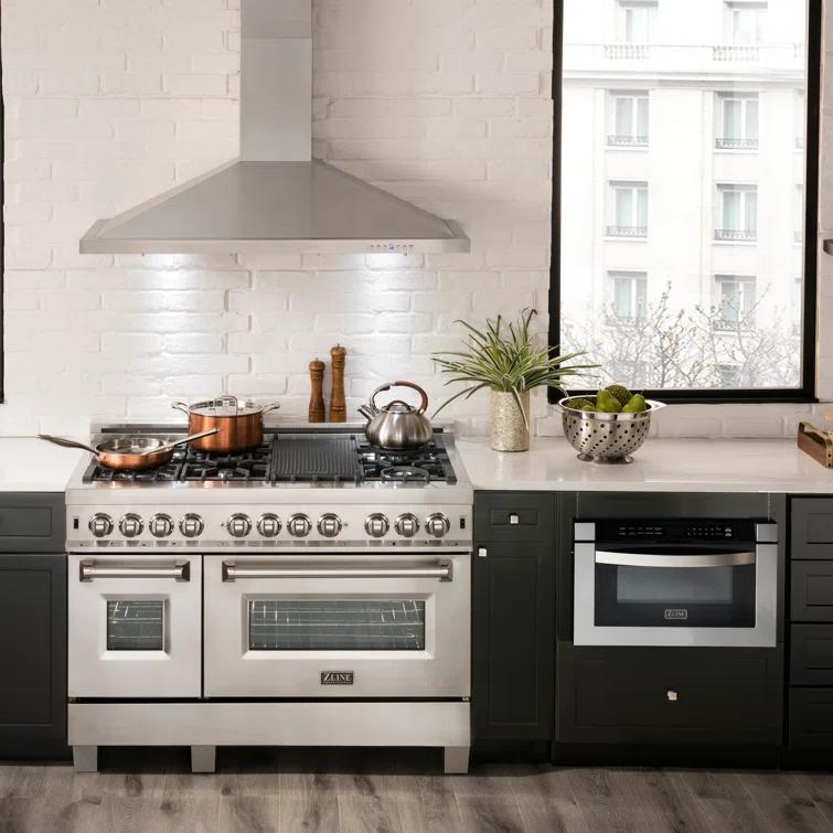 ZLINE 30 in. Convertible Vent Wall Mount Range Hood in Black Stainless Steel (BSKBN-30)