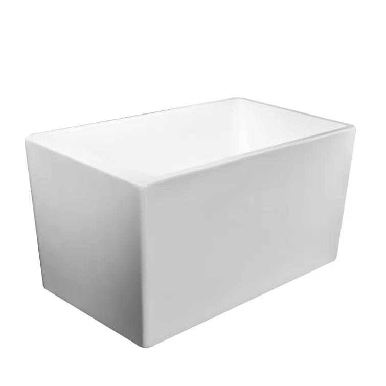 43.25'' x 27.5" Freestanding Soaking Acrylic Bathtub