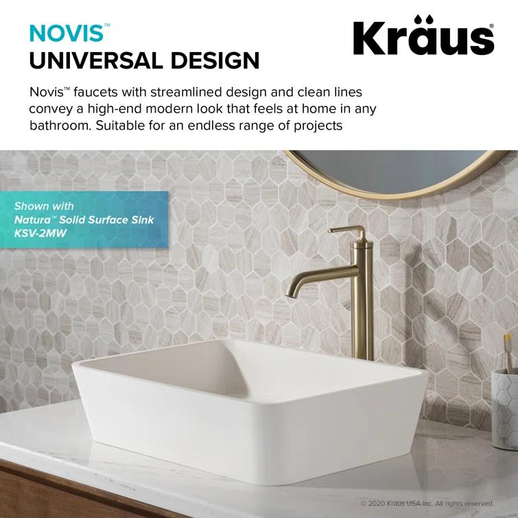 Ramus Vessel Sink Bathroom Faucet with Drain Assembly