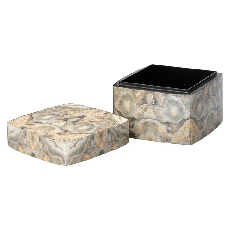 Jamie Young Company Elevated Coastal Manufactured Wood Decorative Box