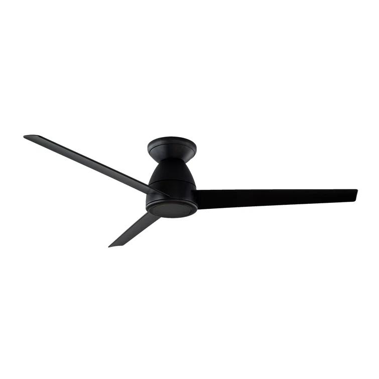 Tip Top 3 - Blade Smart Flush Mount Ceiling Fan with LED Light Kit and Bluetooth Remote Control Included Included