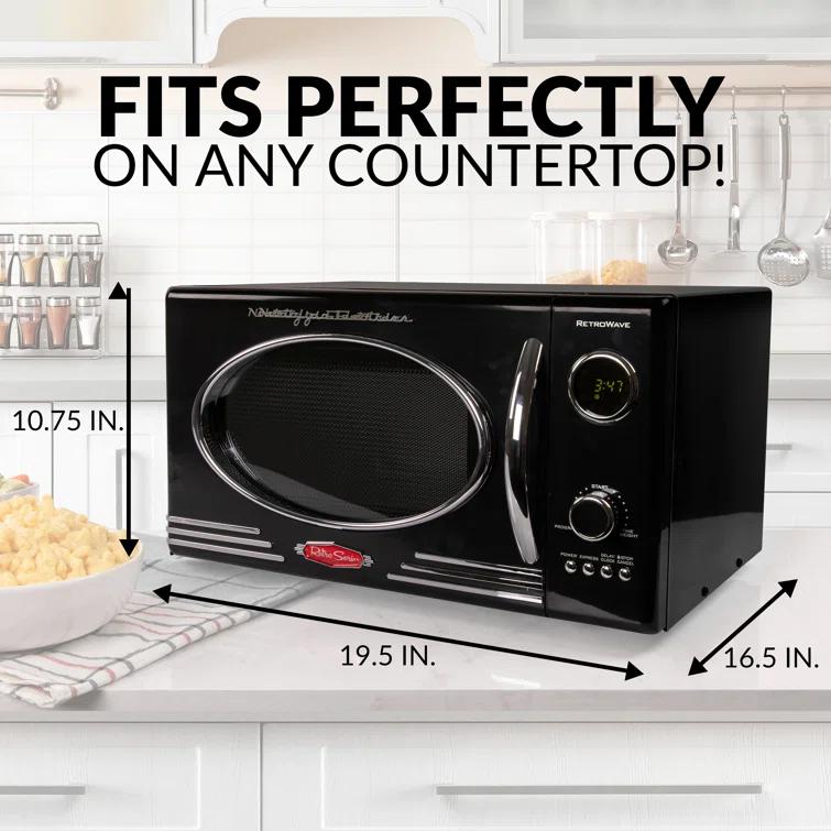 Nostalgia Retro 19" 0.9 cu ft. 800-Watt Countertop Microwave Oven
