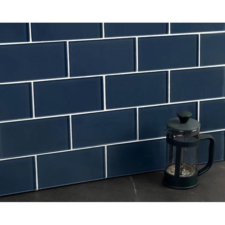 Premium 3" x 6" Straight Edge Glass Mosaic Subway Tile