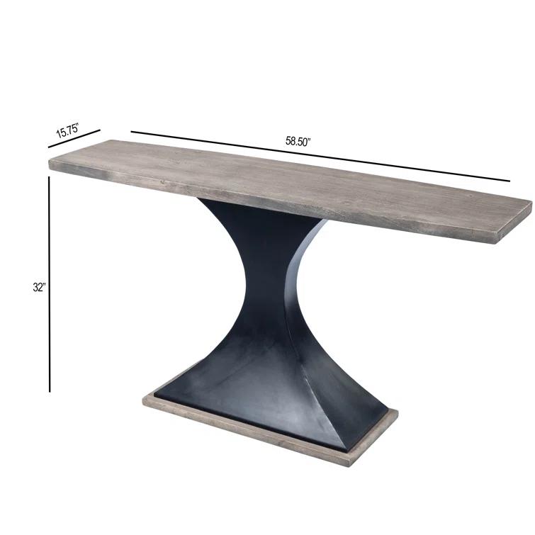 Butler Specialty Lidiya Wood And Metal Console Table In Gray